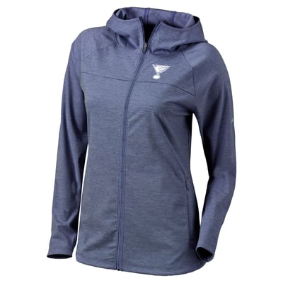  St. Louis Blues Columbia Women's Half Shot Omni-Wick Raglan Full-Zip Hoodie - Navy